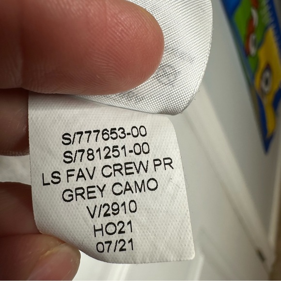 GAP Favourite Camo Shirt Long Sleeved Grey & White Size Small - Picture 9 of 16